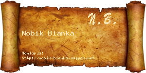 Nobik Bianka névjegykártya