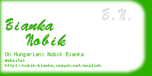bianka nobik business card